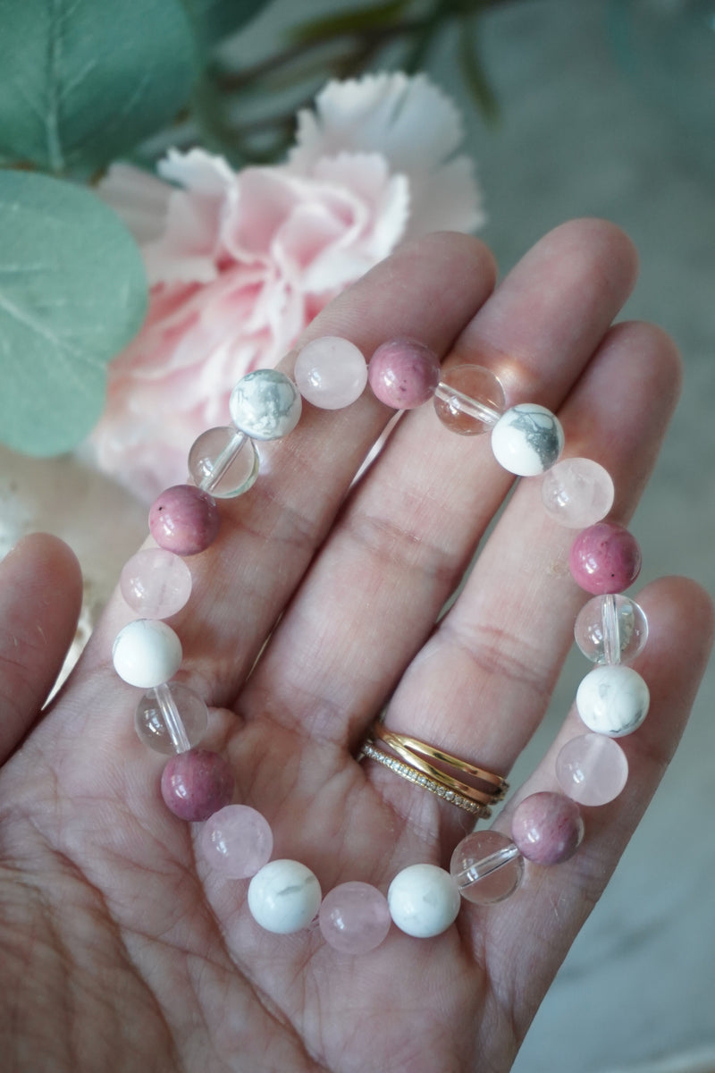 Bracelet Double Pierres Naturelles Turquoise - Croix Doré