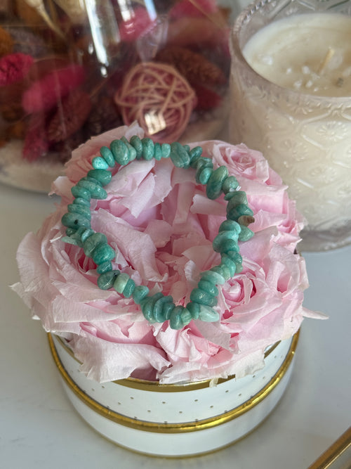 Bracelet chips en Amazonite