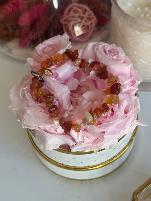 Bracelet chips en cornaline