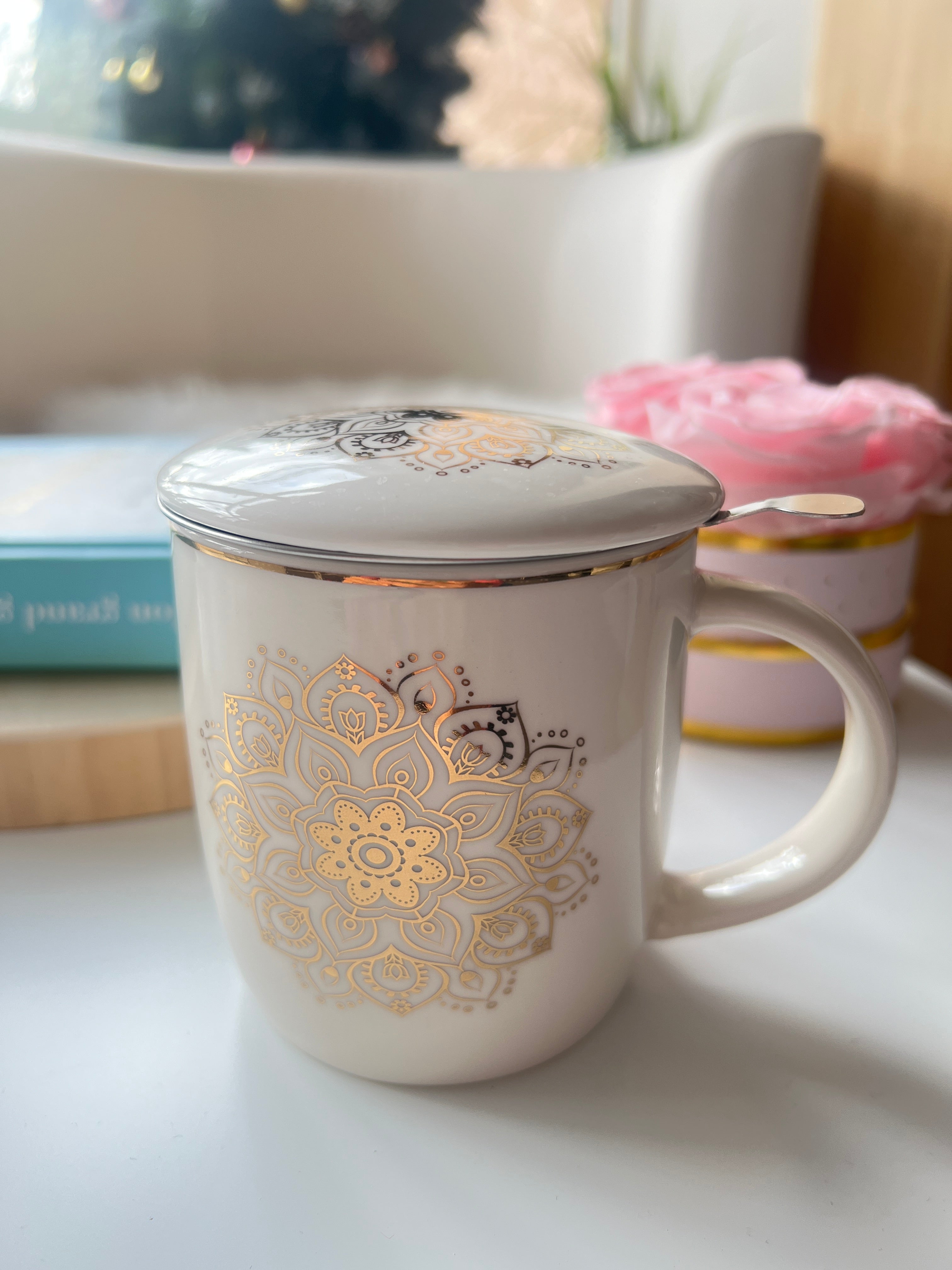 Tasse à thé-Mug avec infuseur Mandala
