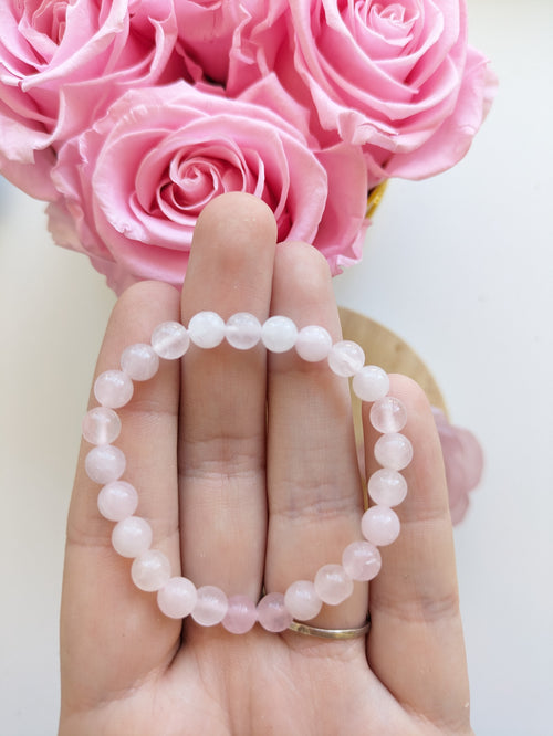 Bracelet Quartz Rose 6mm - taille enfant