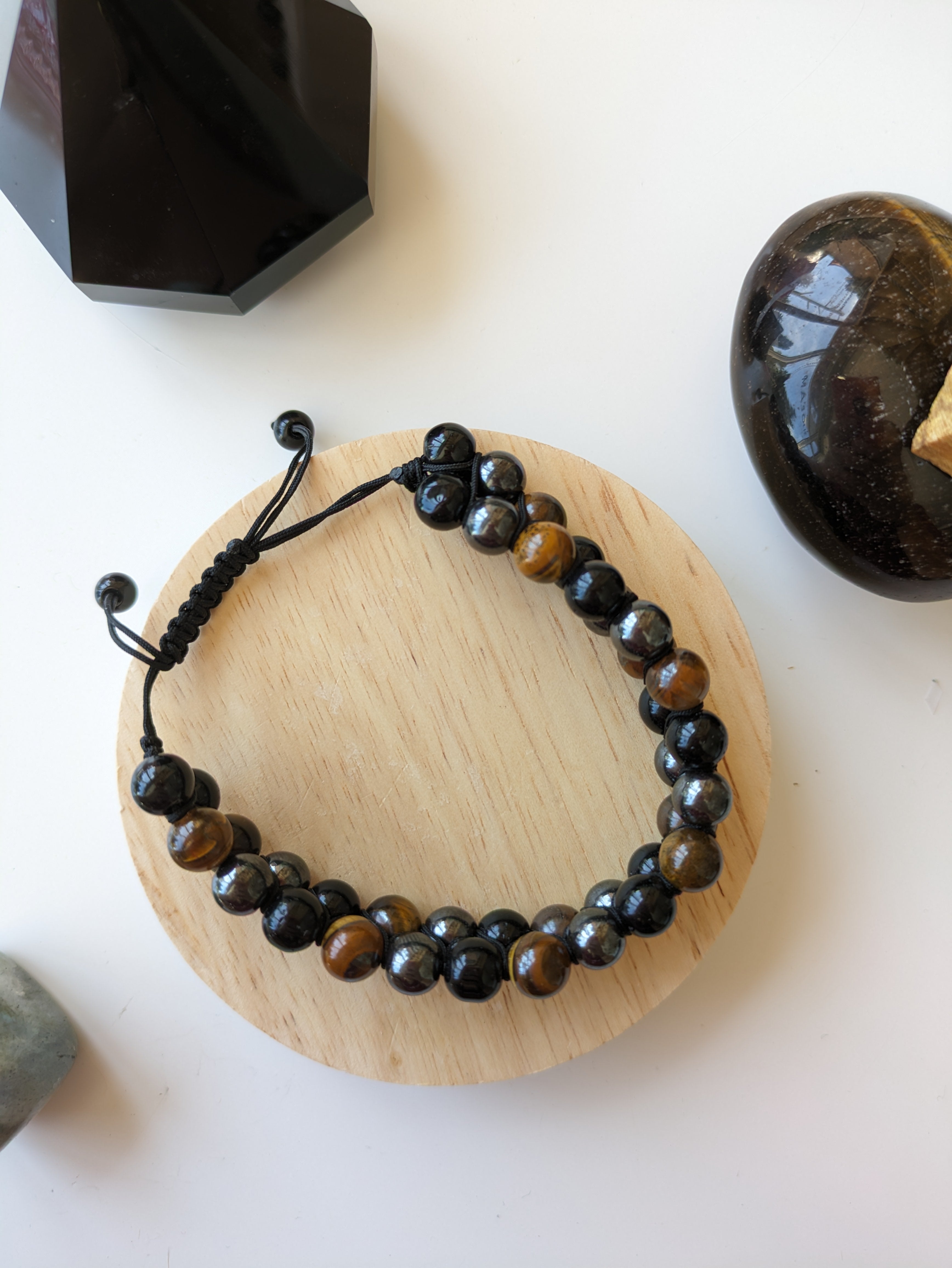 Bracelet shamballa mixte double rangs Protection