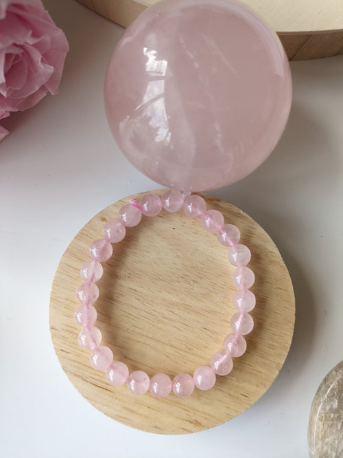 Bracelet uni quartz rose - taille unique - 8mm