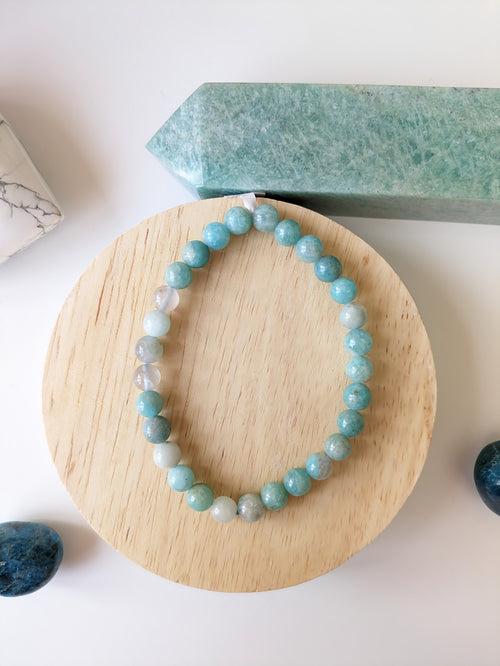 Bracelet uni Amazonite 6mm- taille unique