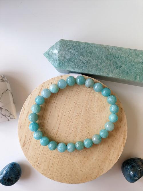 Bracelet uni Amazonite 8mm - taille unique