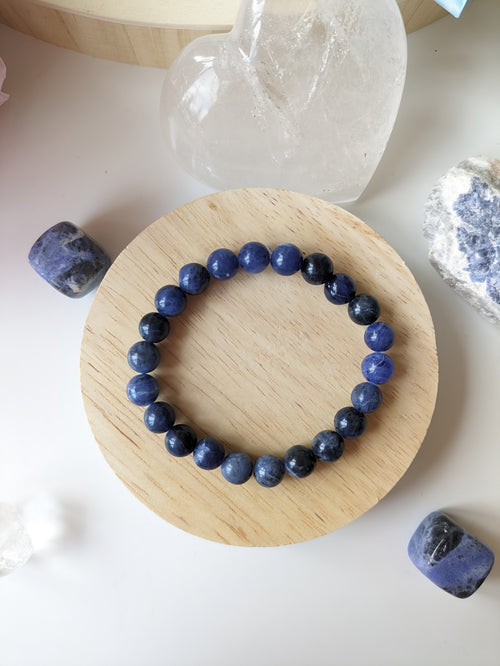 Bracelet uni sodalite 8mm - taille unique