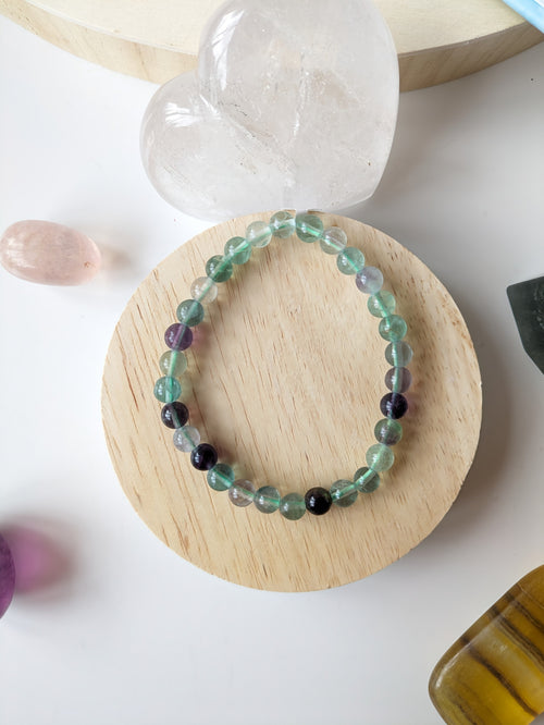 Bracelet fluorite 6mm uni