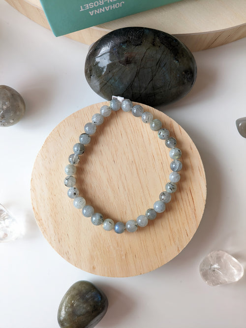 Bracelet Labradorite 6mm - taille unique