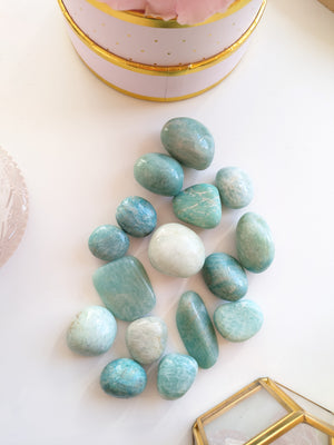 Pierre roulée en amazonite