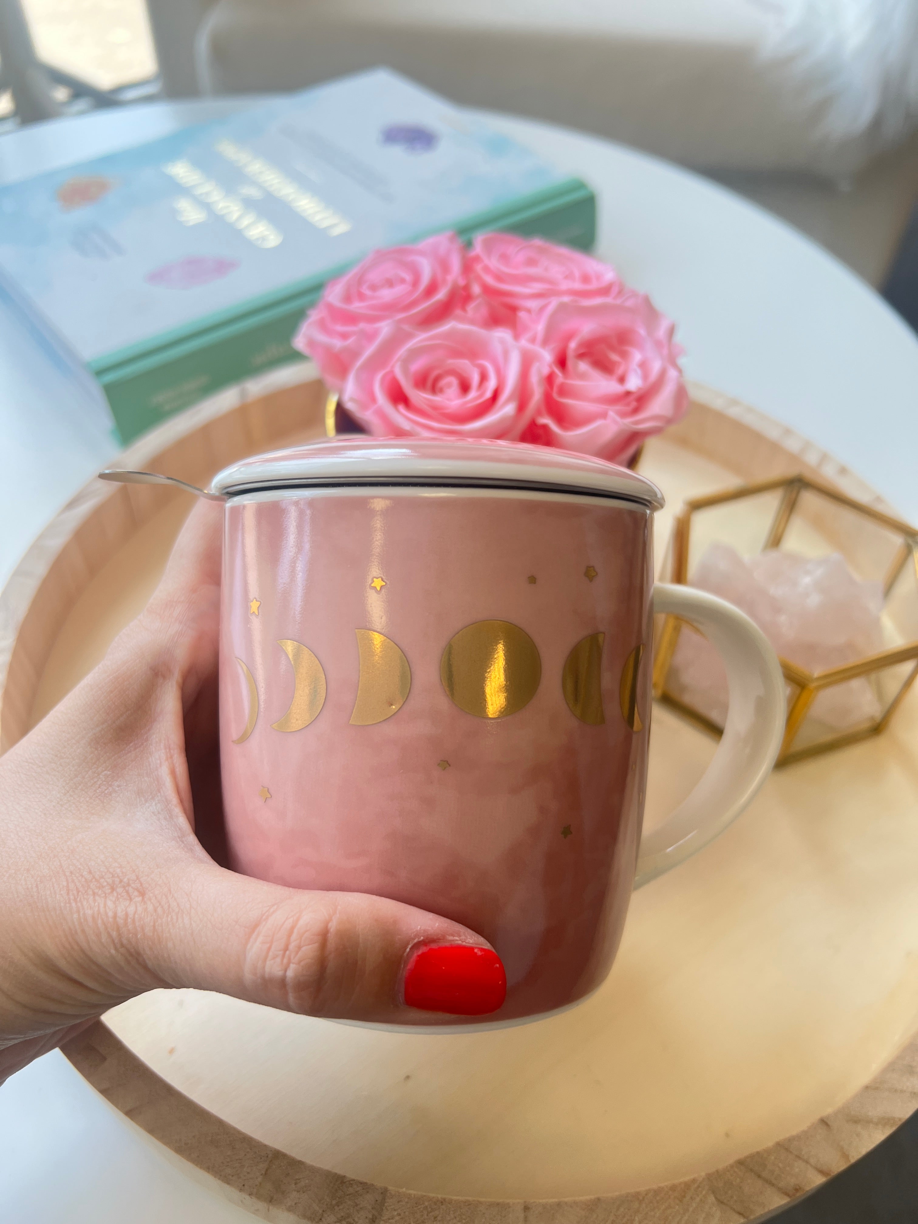 Infuseur à thé Cœur or rosé