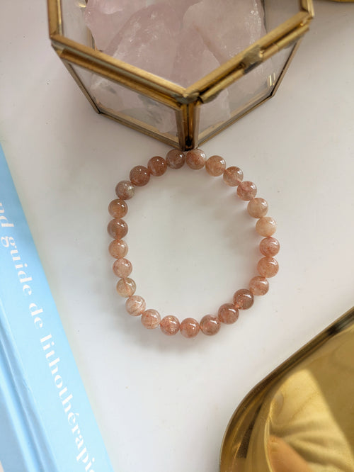 Bracelet uni Pierre de soleil - taille unique - 7/8mm
