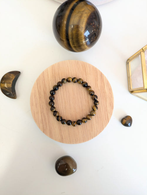 Bracelet oeil de tigre 6mm- taille enfant