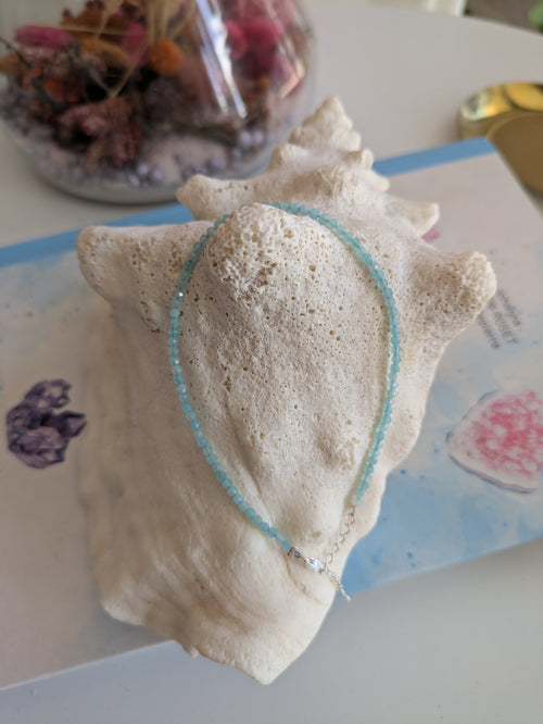 Bracelet en Amazonite fermoir argent